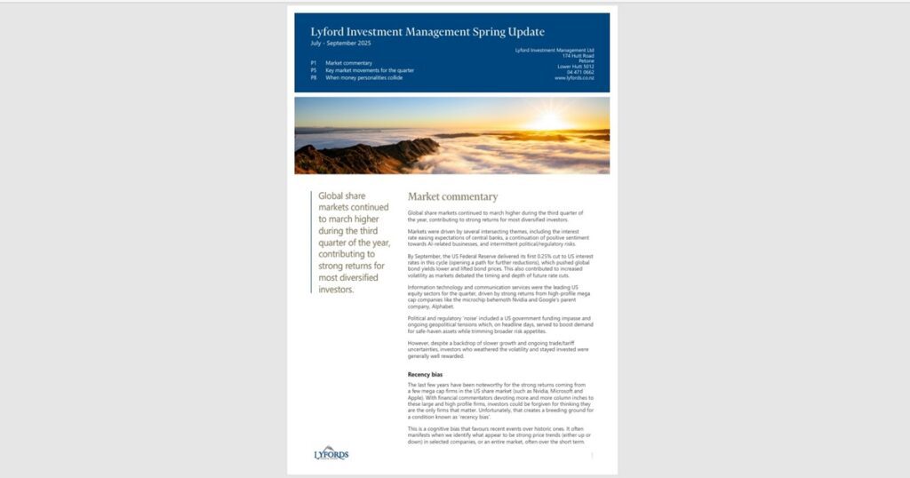 Investment review for 3Q 2025 impact on economic markets and your funds